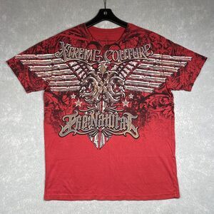 Affliction T-Shirt Men’s XL Red Randy Couture The Natural Xtreme Couture MMA USA